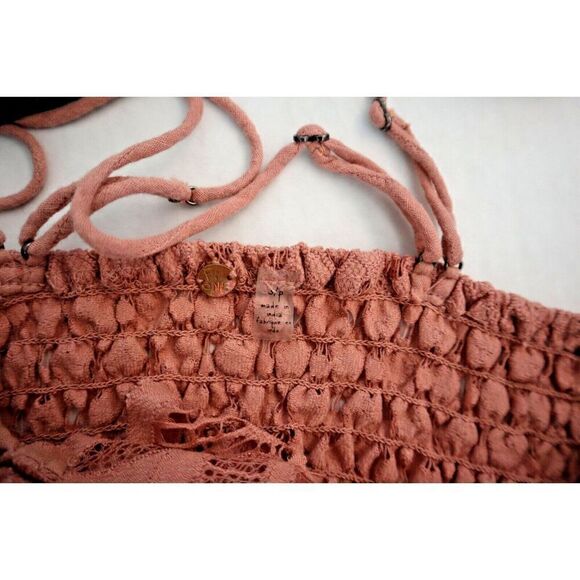 Intimately Free People Women's Sz S Rose Pink Adella Frilled Chemise Slip Dress - Picture 3 of 14